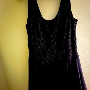 Black Midi Fluffy Dress